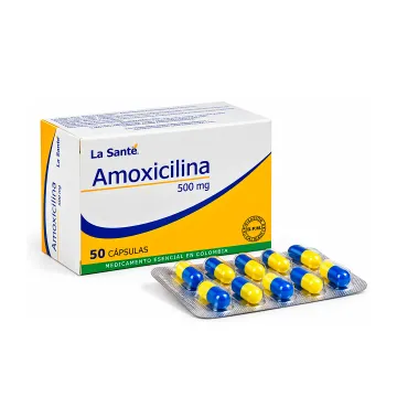 Amoxicilina 500 mg La Santé 50 cápsulas