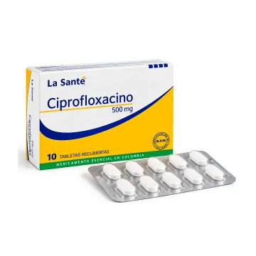 Ciprofloxacino 500 mg La Santé x 10