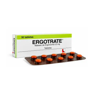 Ergotrate 0.2 mg ergonovina 30 tabletas