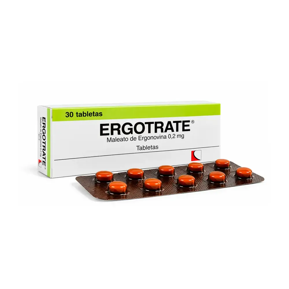 Ergotrate 0.2 mg ergonovina 30 tabletas