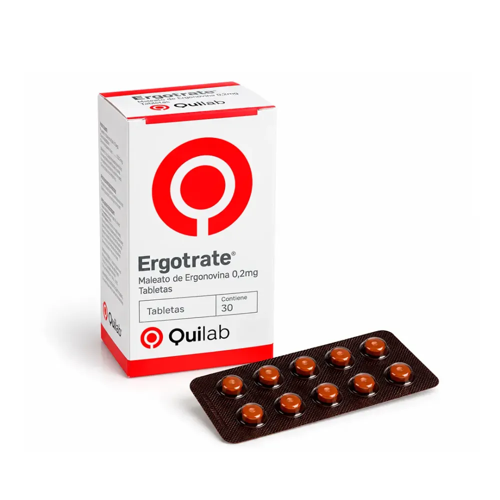 Ergotrate 0.2 mg Quilab 30 tabletas